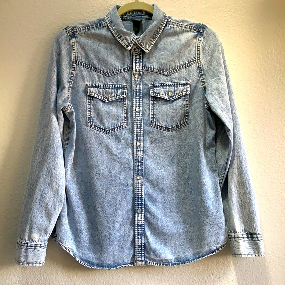Denim button down shirt